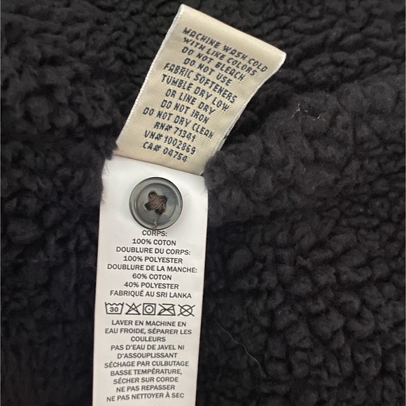 LL Bean Shacket Size XS Petite Sherpa Lined Plaid Red Black Hoodie - Picture 11 of 13